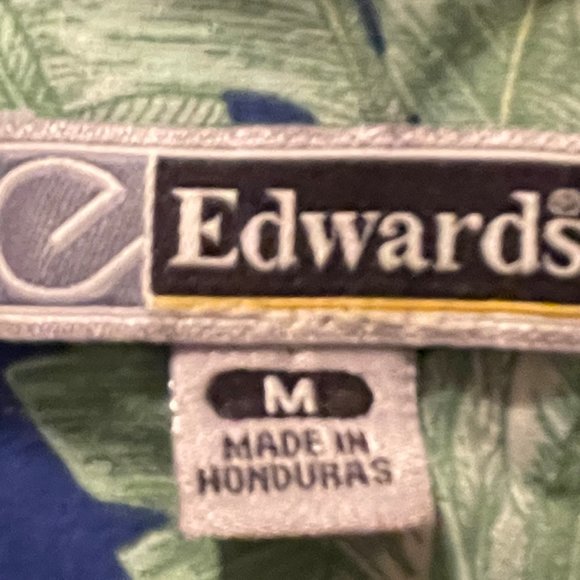 Edwards Aloha Hawaiian Print Shirt Men's Medium - Picture 3 of 3